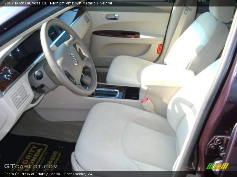 Midnight Amethyst Metallic / Neutral 2007 Buick LaCrosse CX