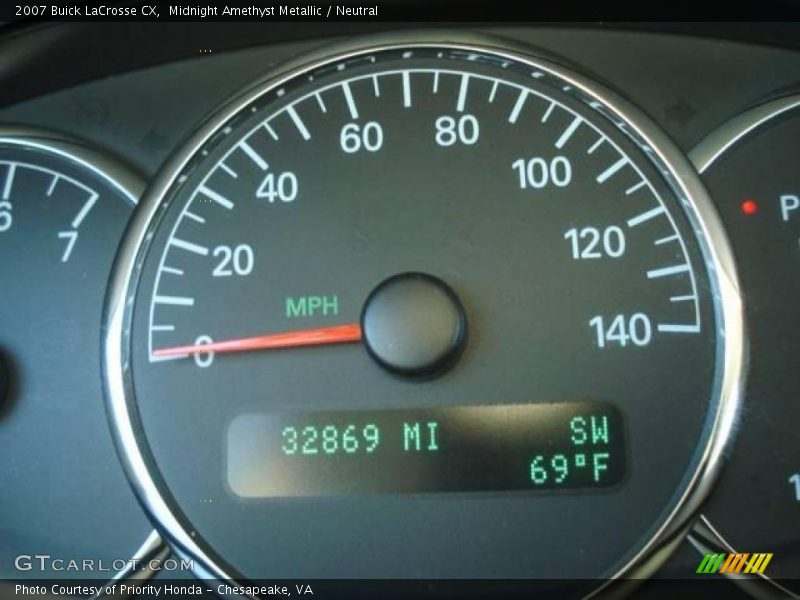 Midnight Amethyst Metallic / Neutral 2007 Buick LaCrosse CX