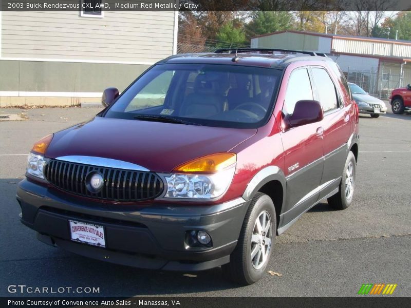 Medium Red Metallic / Gray 2003 Buick Rendezvous CXL AWD