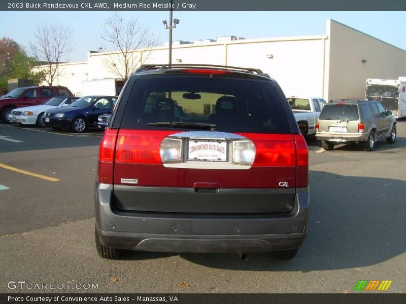 Medium Red Metallic / Gray 2003 Buick Rendezvous CXL AWD