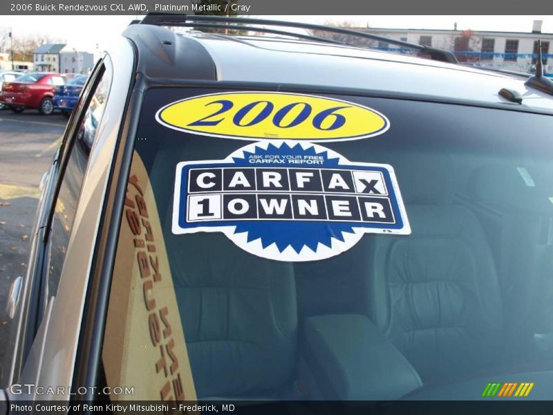 Platinum Metallic / Gray 2006 Buick Rendezvous CXL AWD