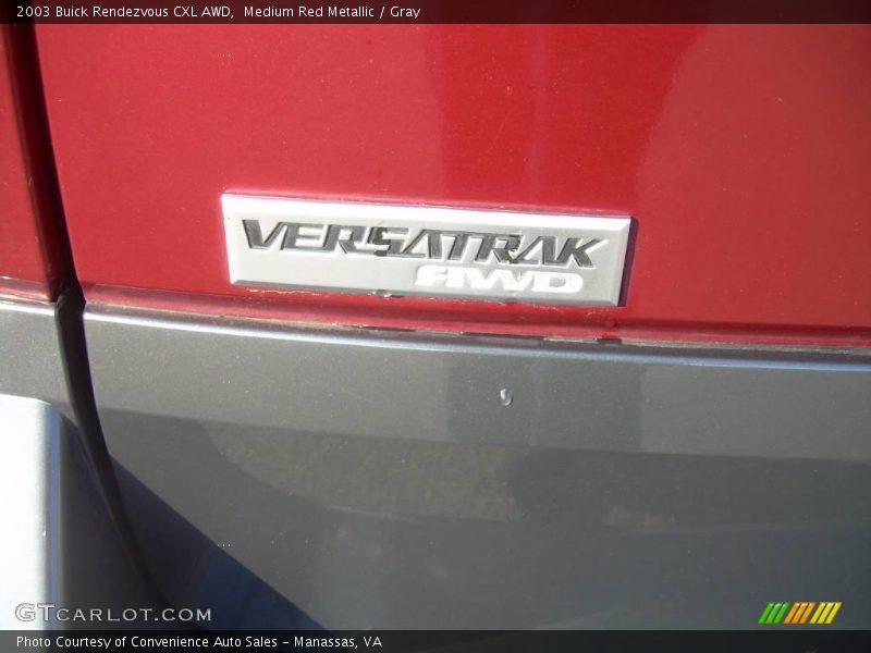 Medium Red Metallic / Gray 2003 Buick Rendezvous CXL AWD