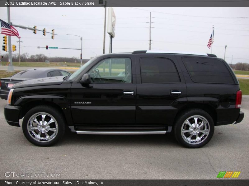Sable Black / Shale 2002 Cadillac Escalade AWD