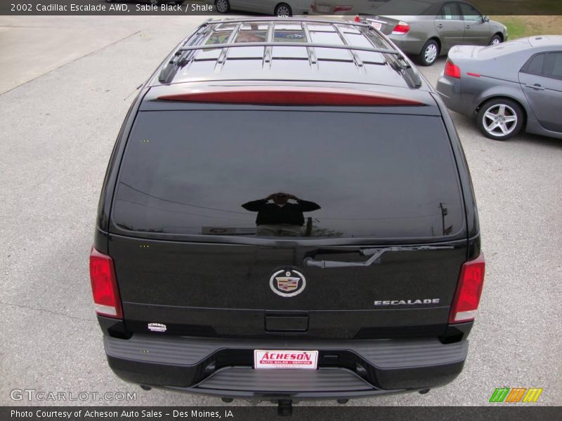 Sable Black / Shale 2002 Cadillac Escalade AWD