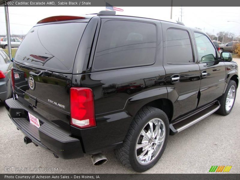 Sable Black / Shale 2002 Cadillac Escalade AWD