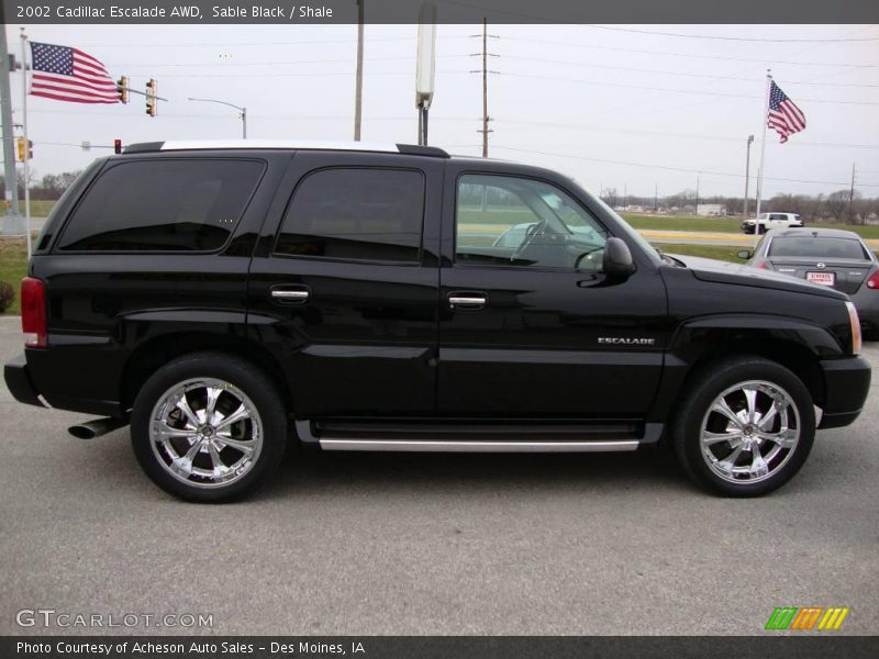 Sable Black / Shale 2002 Cadillac Escalade AWD