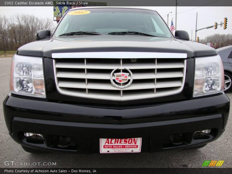 Sable Black / Shale 2002 Cadillac Escalade AWD