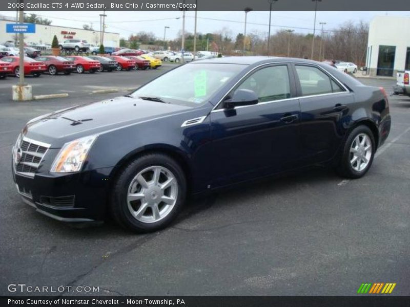 Blue Chip / Cashmere/Cocoa 2008 Cadillac CTS 4 AWD Sedan