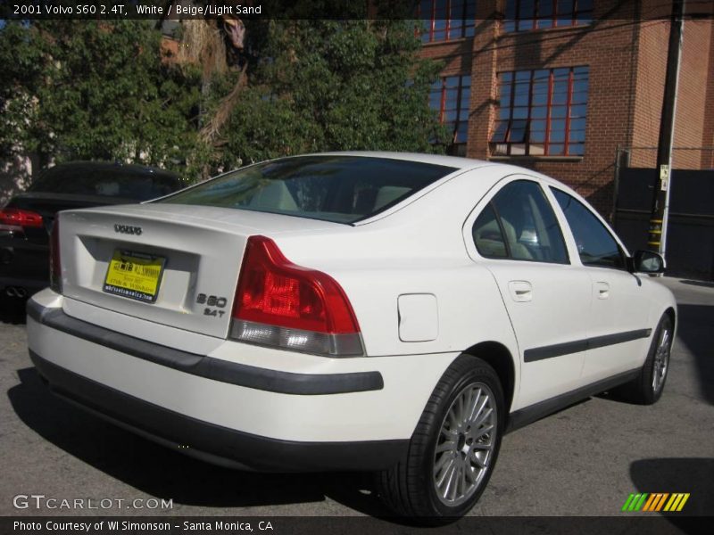 White / Beige/Light Sand 2001 Volvo S60 2.4T