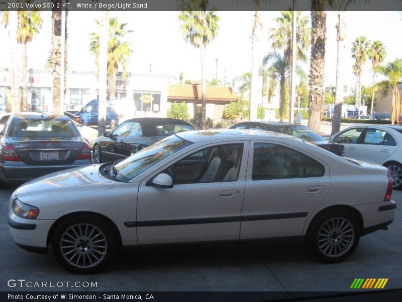 White / Beige/Light Sand 2001 Volvo S60 2.4T