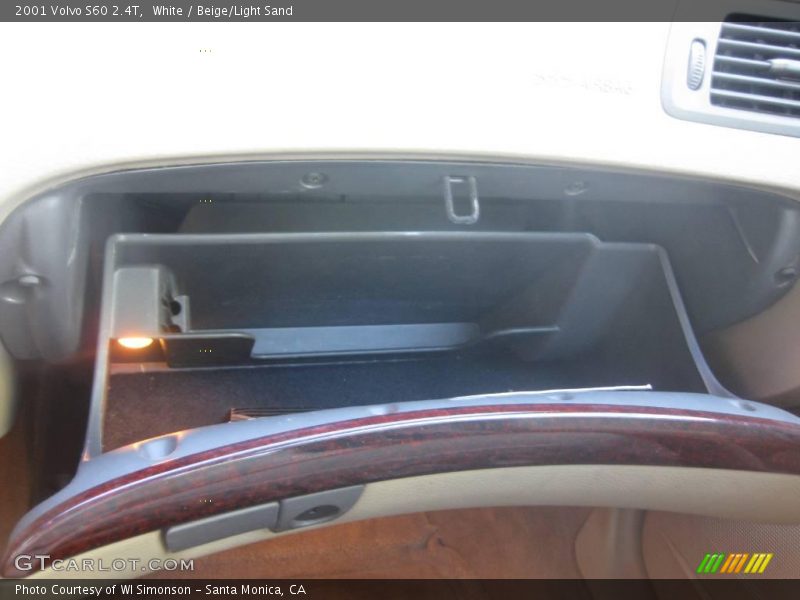 White / Beige/Light Sand 2001 Volvo S60 2.4T