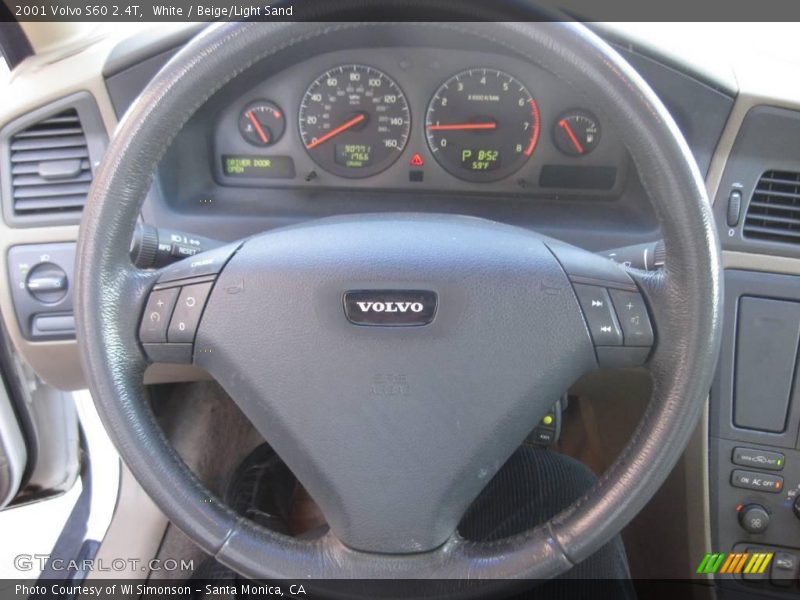 White / Beige/Light Sand 2001 Volvo S60 2.4T