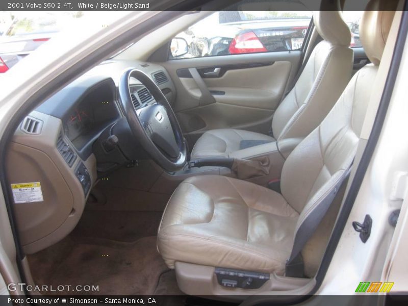 White / Beige/Light Sand 2001 Volvo S60 2.4T