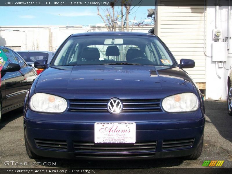 Indigo Blue Metallic / Black/Gray 2003 Volkswagen GTI 1.8T