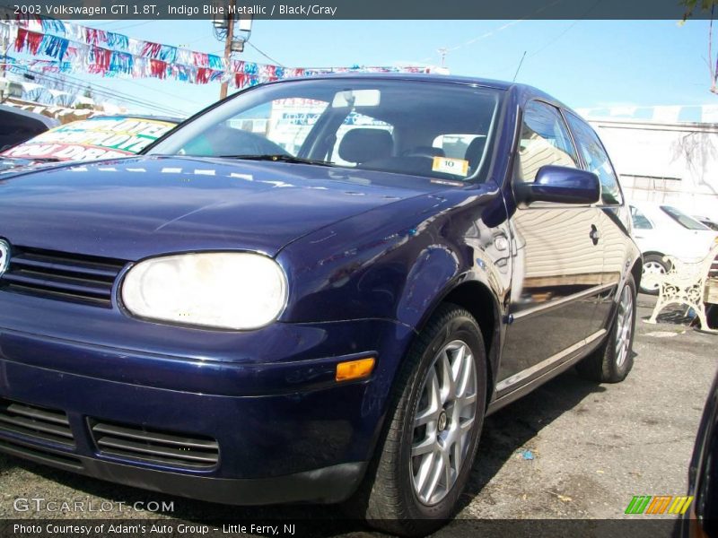 Indigo Blue Metallic / Black/Gray 2003 Volkswagen GTI 1.8T
