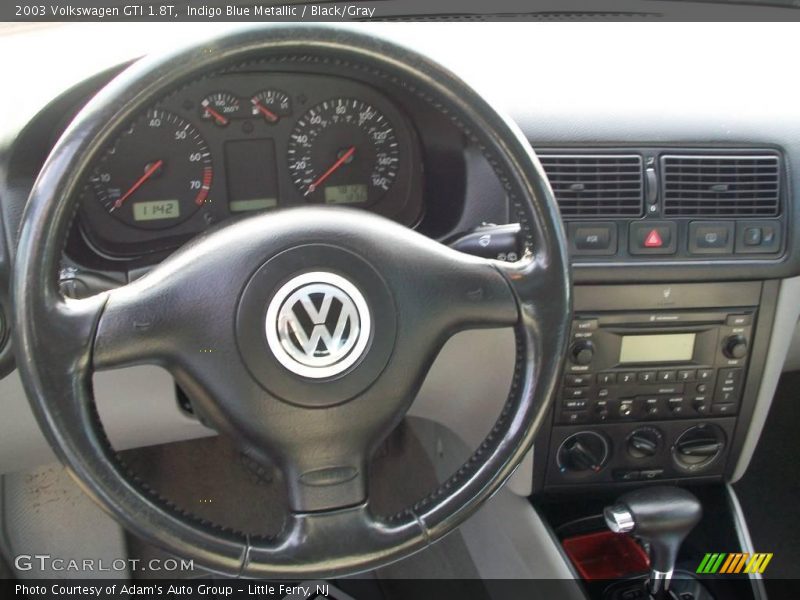Indigo Blue Metallic / Black/Gray 2003 Volkswagen GTI 1.8T