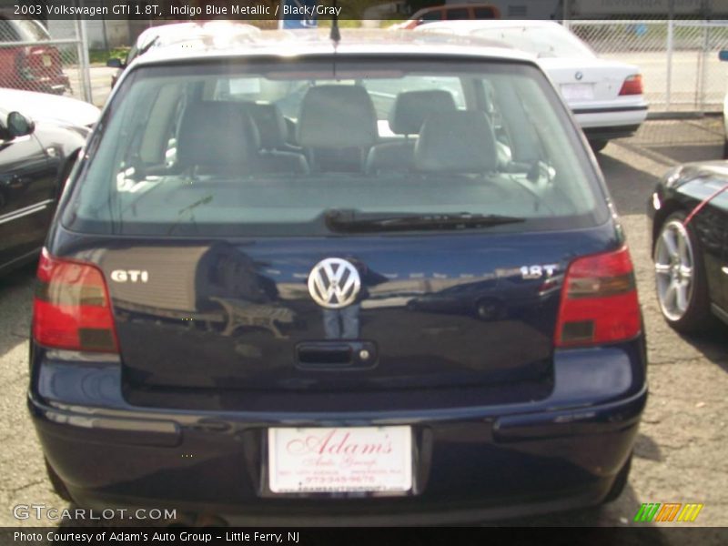 Indigo Blue Metallic / Black/Gray 2003 Volkswagen GTI 1.8T