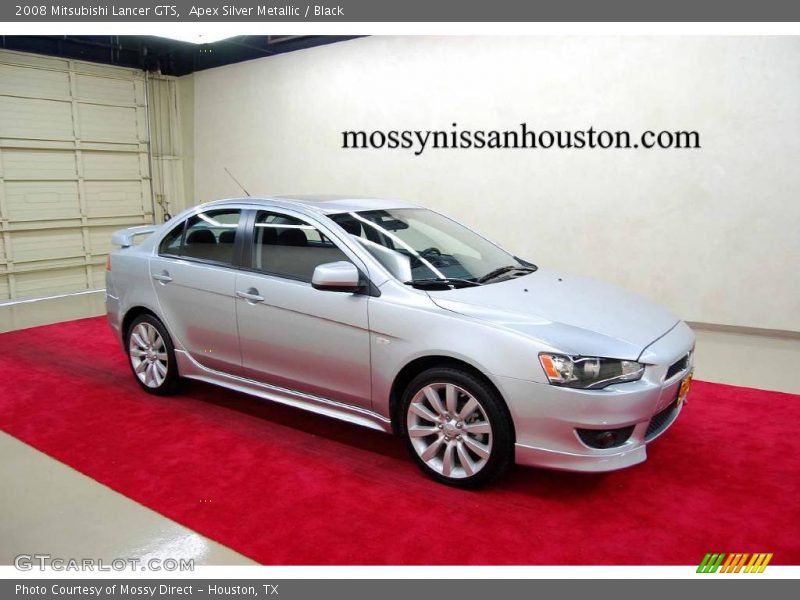 Apex Silver Metallic / Black 2008 Mitsubishi Lancer GTS