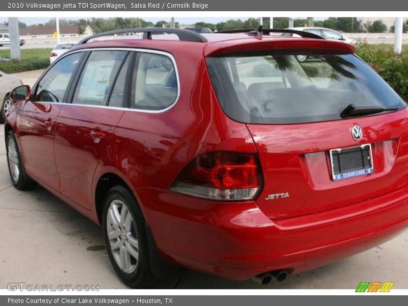 Salsa Red / Cornsilk Beige 2010 Volkswagen Jetta TDI SportWagen