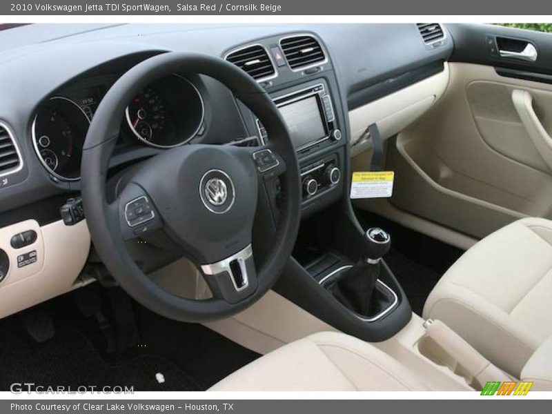 Salsa Red / Cornsilk Beige 2010 Volkswagen Jetta TDI SportWagen