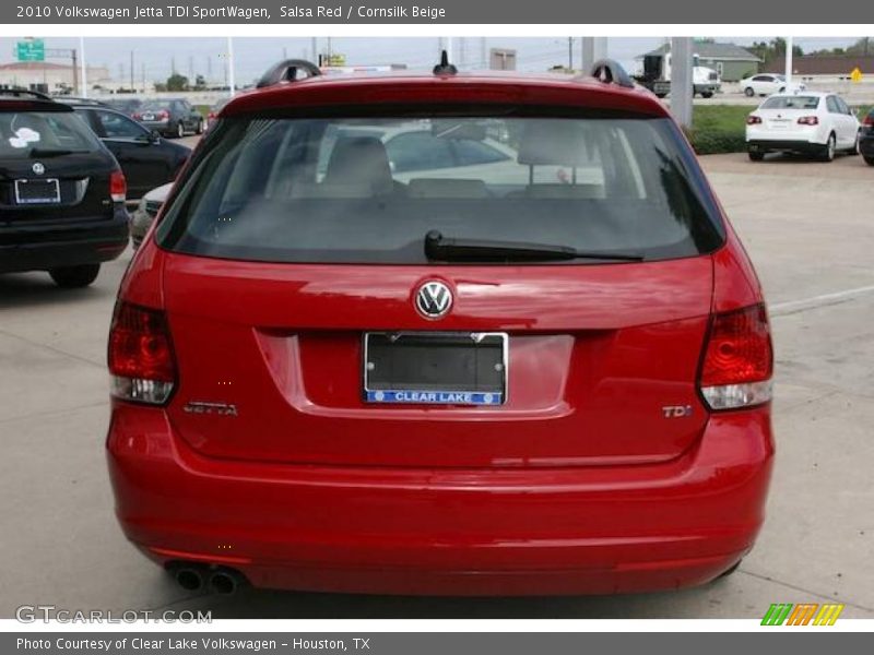 Salsa Red / Cornsilk Beige 2010 Volkswagen Jetta TDI SportWagen