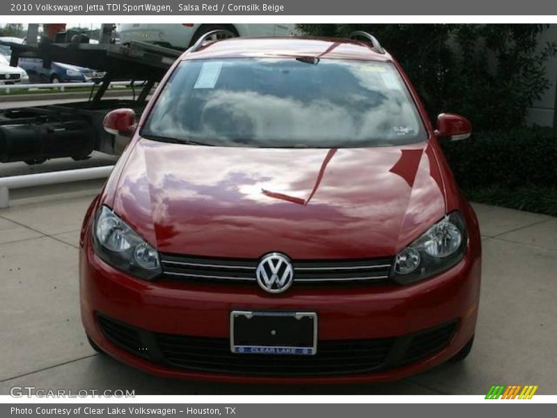 Salsa Red / Cornsilk Beige 2010 Volkswagen Jetta TDI SportWagen