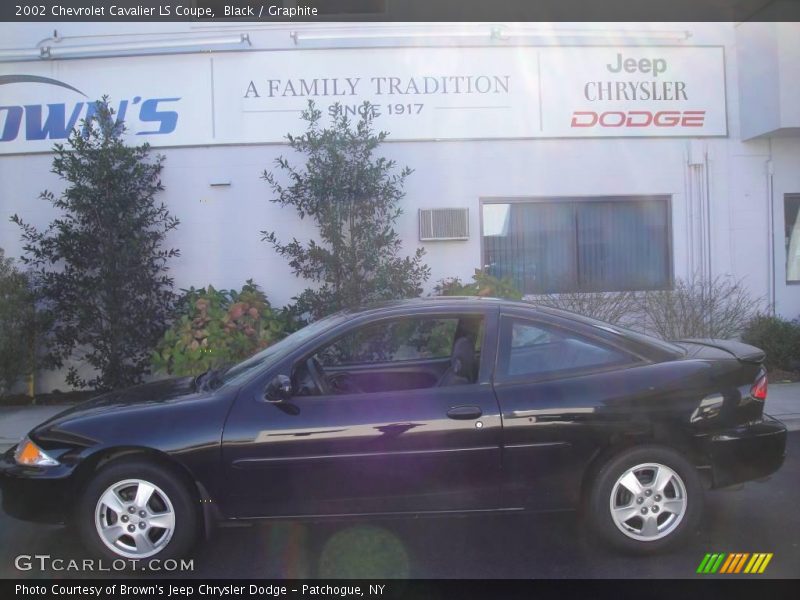 Black / Graphite 2002 Chevrolet Cavalier LS Coupe