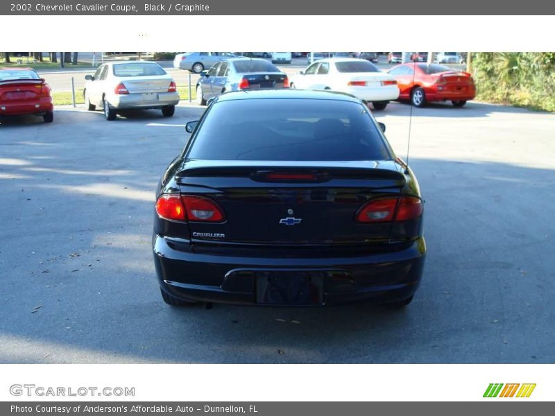 Black / Graphite 2002 Chevrolet Cavalier Coupe