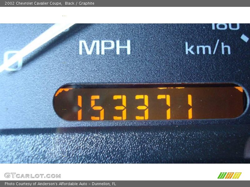 Black / Graphite 2002 Chevrolet Cavalier Coupe