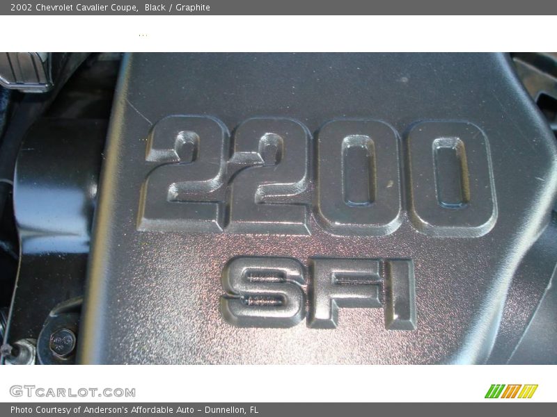 Black / Graphite 2002 Chevrolet Cavalier Coupe
