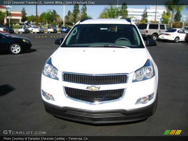 Summit White / Dark Gray/Light Gray 2010 Chevrolet Traverse LS