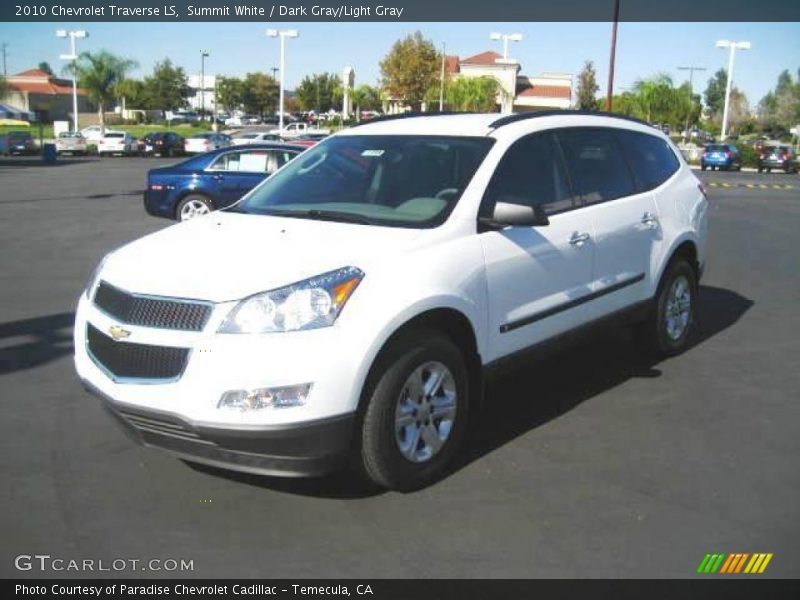 Summit White / Dark Gray/Light Gray 2010 Chevrolet Traverse LS