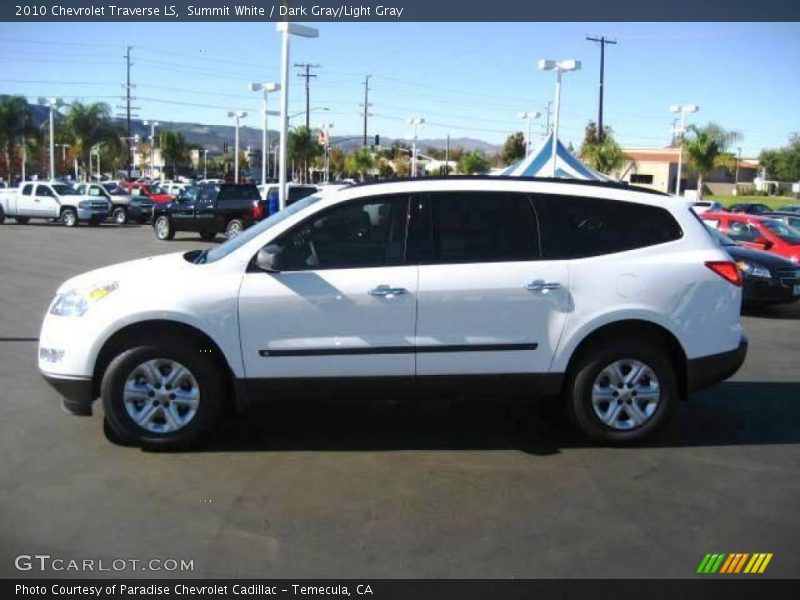 Summit White / Dark Gray/Light Gray 2010 Chevrolet Traverse LS