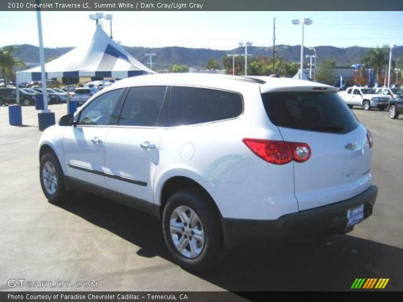 Summit White / Dark Gray/Light Gray 2010 Chevrolet Traverse LS