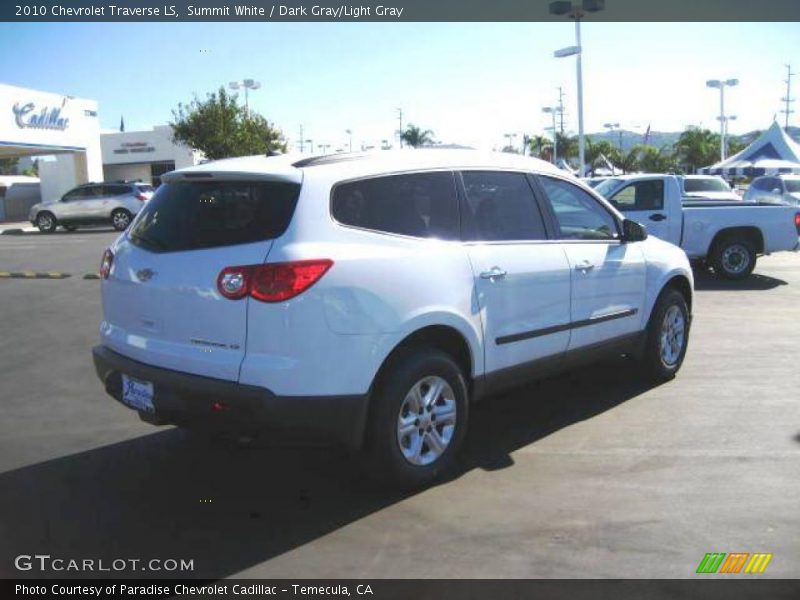 Summit White / Dark Gray/Light Gray 2010 Chevrolet Traverse LS