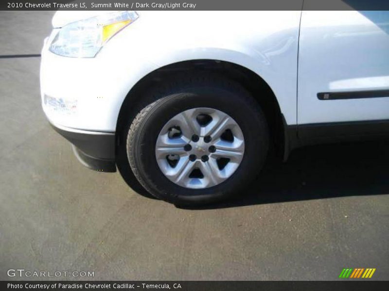 Summit White / Dark Gray/Light Gray 2010 Chevrolet Traverse LS