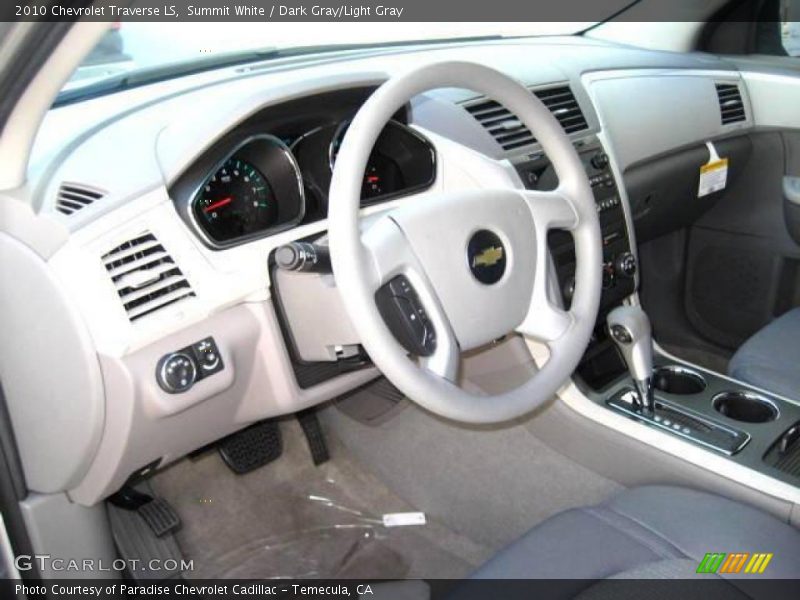 Summit White / Dark Gray/Light Gray 2010 Chevrolet Traverse LS