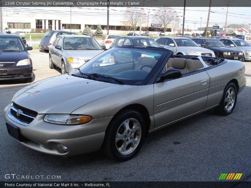Champagne Pearl Metallic / Camel 1998 Chrysler Sebring JXi Convertible