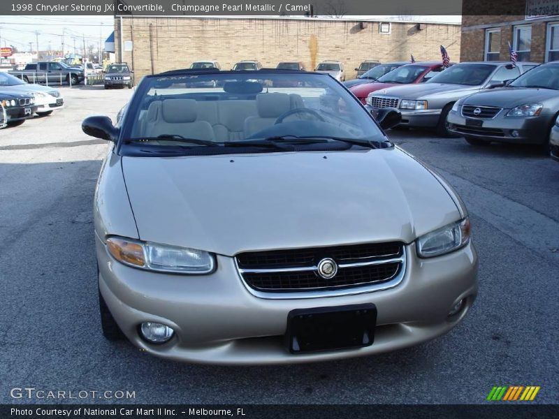 Champagne Pearl Metallic / Camel 1998 Chrysler Sebring JXi Convertible