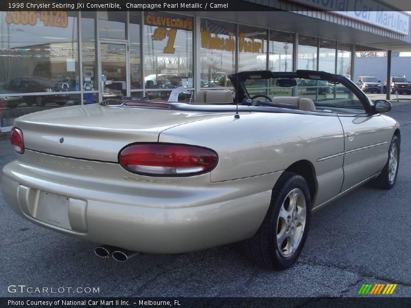 Champagne Pearl Metallic / Camel 1998 Chrysler Sebring JXi Convertible