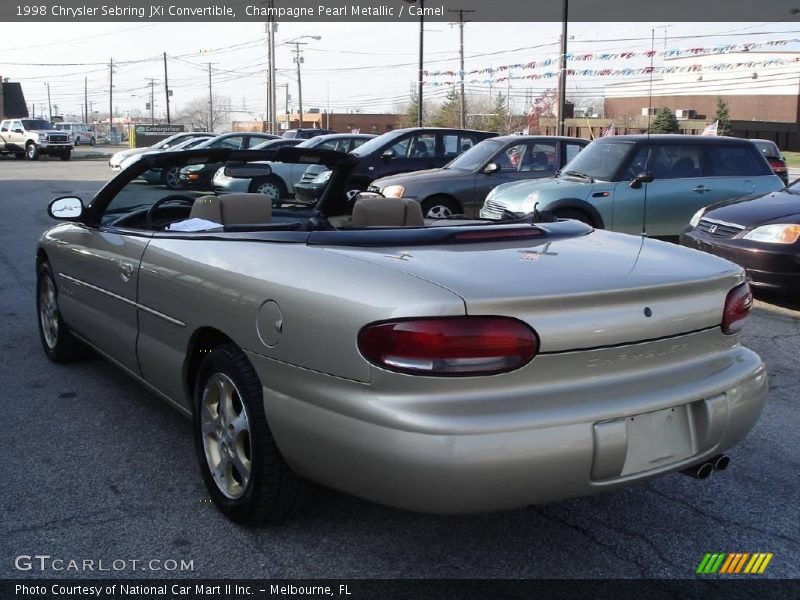 Champagne Pearl Metallic / Camel 1998 Chrysler Sebring JXi Convertible