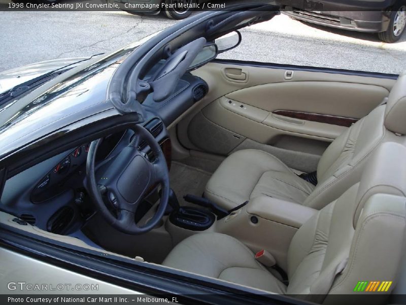 Champagne Pearl Metallic / Camel 1998 Chrysler Sebring JXi Convertible