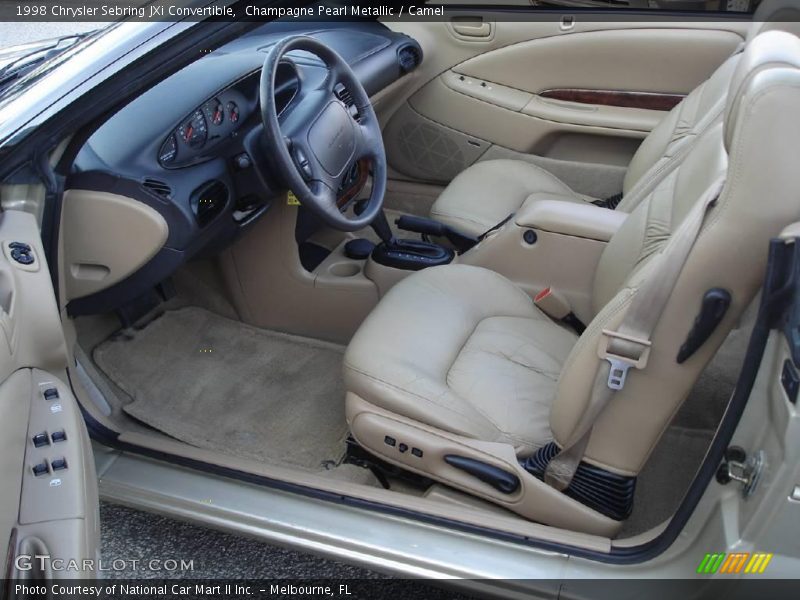 Champagne Pearl Metallic / Camel 1998 Chrysler Sebring JXi Convertible