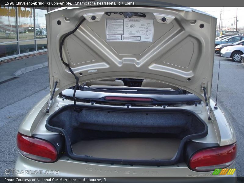 Champagne Pearl Metallic / Camel 1998 Chrysler Sebring JXi Convertible