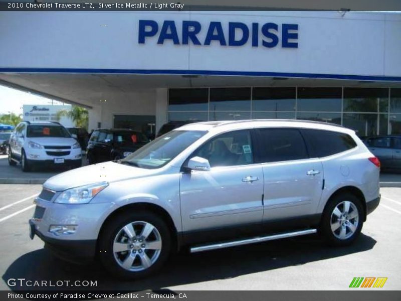 Silver Ice Metallic / Light Gray 2010 Chevrolet Traverse LTZ