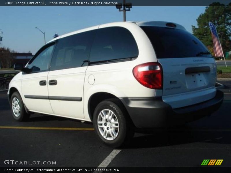 Stone White / Dark Khaki/Light Graystone 2006 Dodge Caravan SE