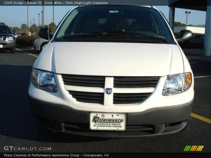 Stone White / Dark Khaki/Light Graystone 2006 Dodge Caravan SE