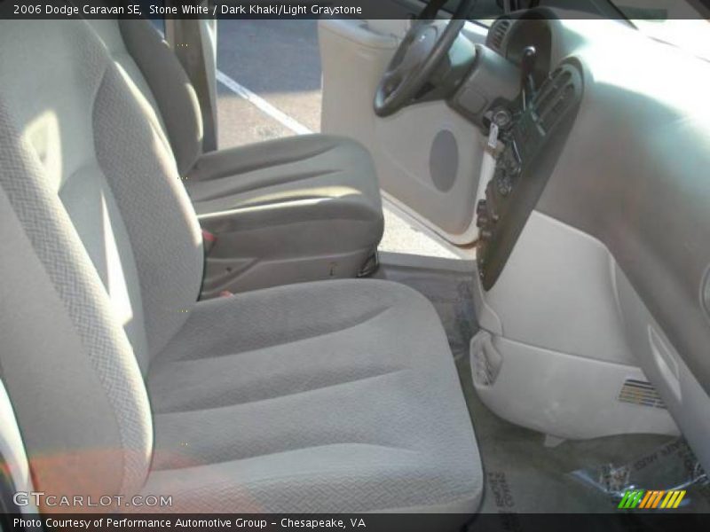 Stone White / Dark Khaki/Light Graystone 2006 Dodge Caravan SE