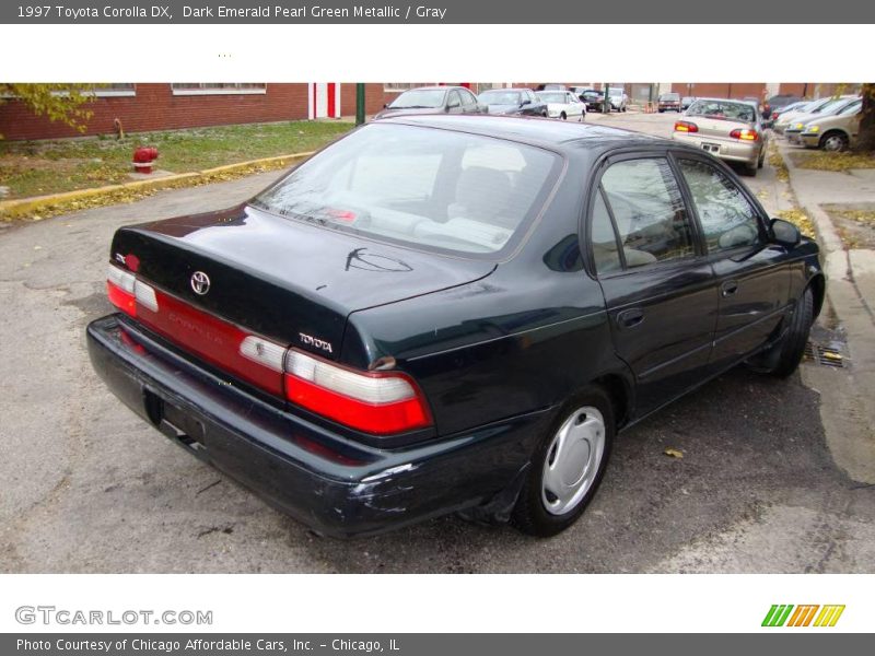 Dark Emerald Pearl Green Metallic / Gray 1997 Toyota Corolla DX
