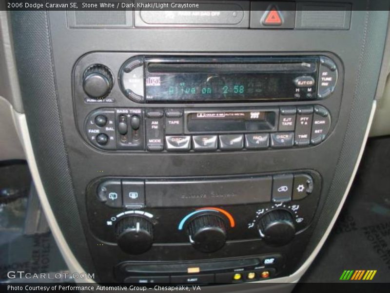 Stone White / Dark Khaki/Light Graystone 2006 Dodge Caravan SE